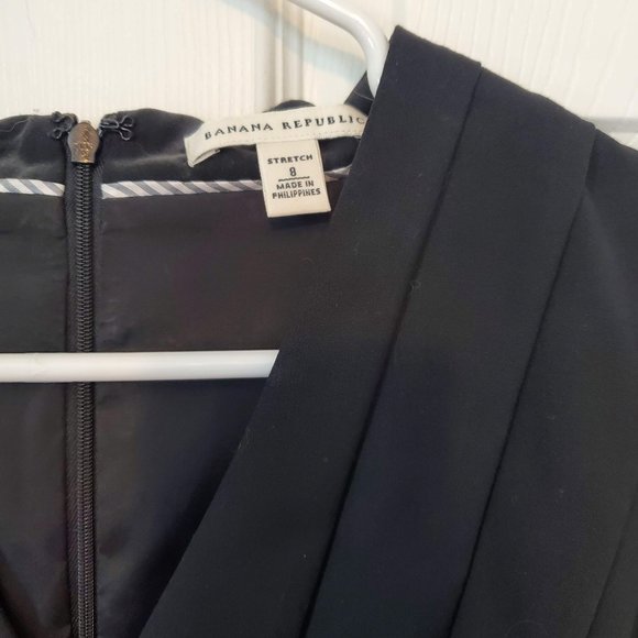 Banana Republic Black Work Dress with Matching Belt - Size 8 - Picture 4 of 7